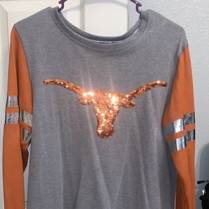 Texas Longhorn Victoria Secrets Pink Pullover